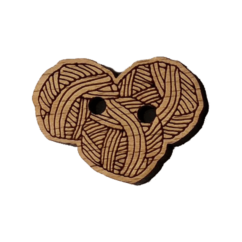 Formet Treknapp 3nøster 25mm