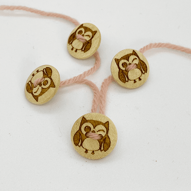 Hovedbilde Ugle knapp 15mm