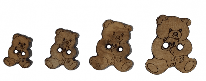 Hovedbilde Treknapp Bamser 22mm