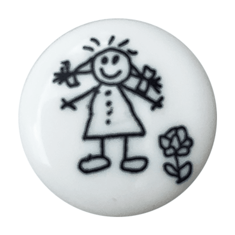 Barneknapp Jente 15mm