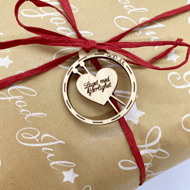 Hovedbilde Gavemerker i tre (6 stk) God Jul