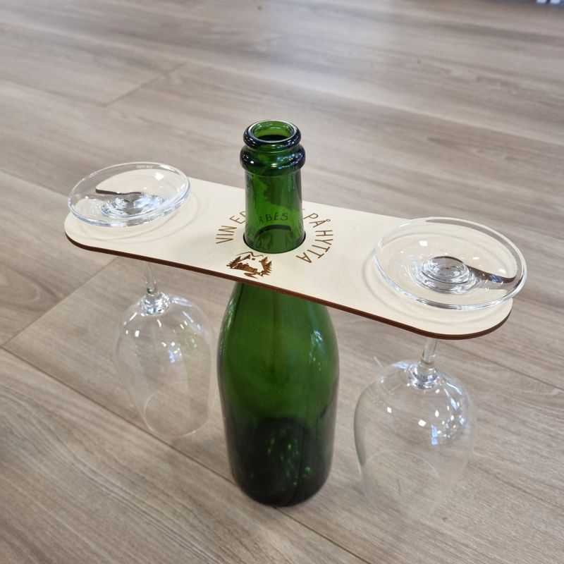 Vin caddie -  Vin og glassholder