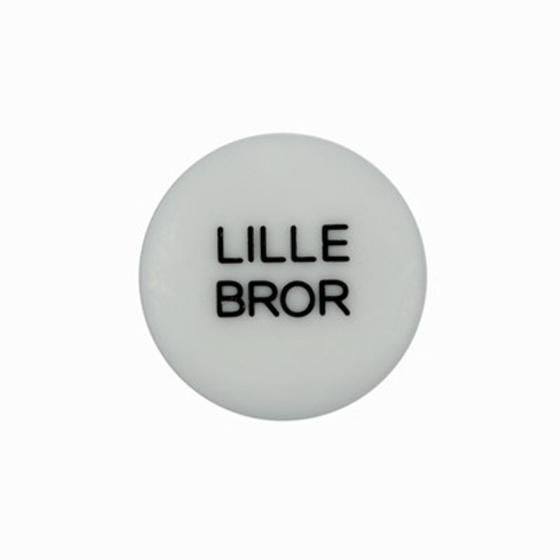 Lysblå Lillebror knapp
