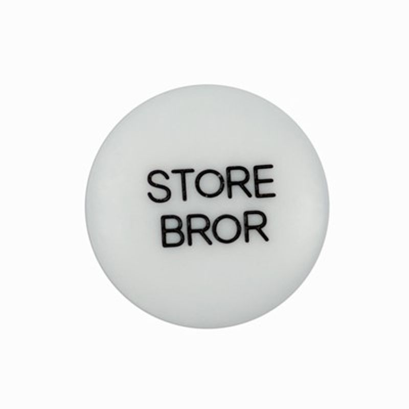 Lysblå Storebror knapp