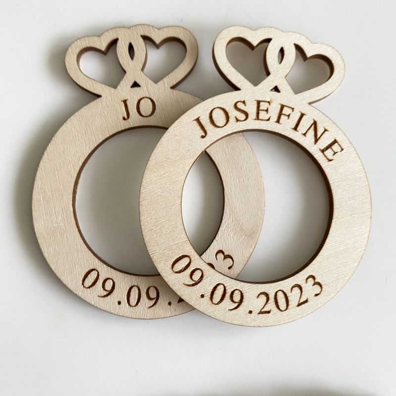 Serviettring med navn - Bordkort