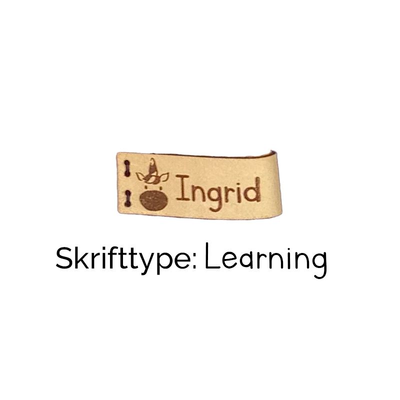 Liten Skinnlapp med egen tekst -  Med hull