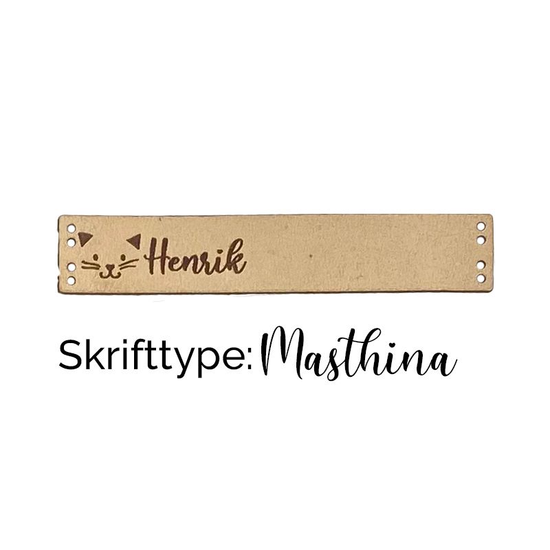 Liten Skinnlapp med egen tekst