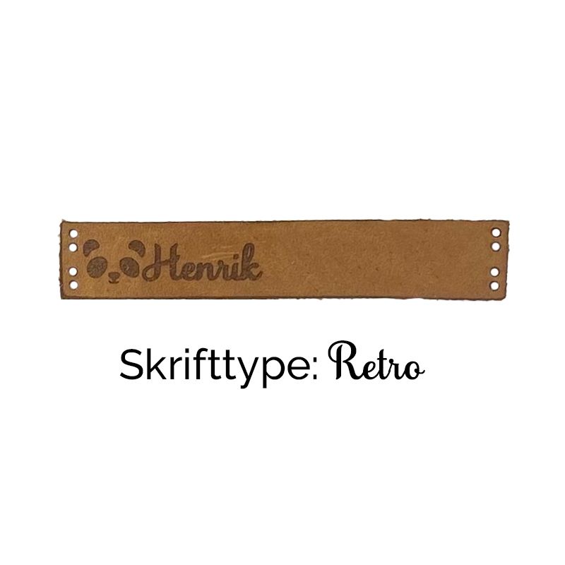 Skinnlapp med egen tekst - lang