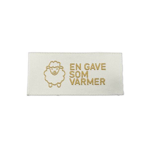 Vevd symerke - En gave som varmer hvit/gull
